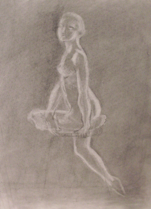 Female Figure Drawing inverted